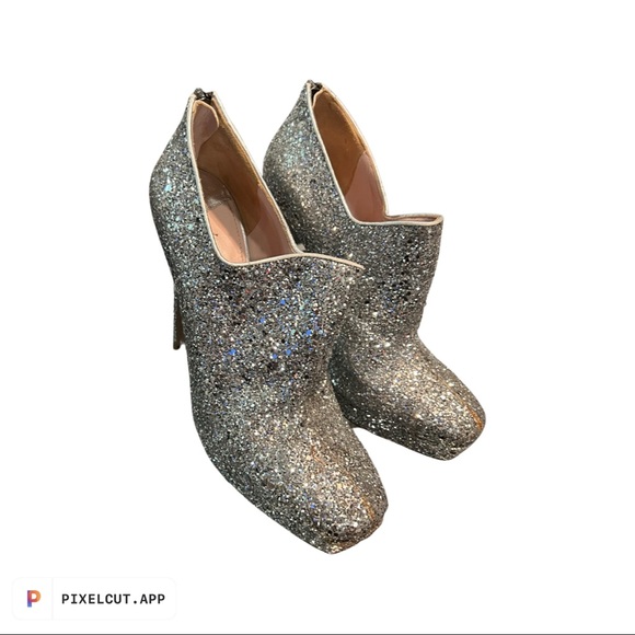 Miu Miu metallic silver Glitter Boots - Picture 4 of 7